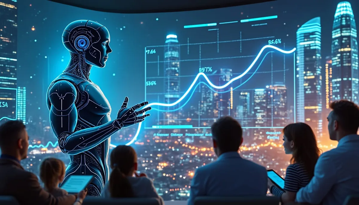 Silhouette robotique futuriste illustrant la trajectoire Grok xAI, du chatbot de X au modèle de frontière