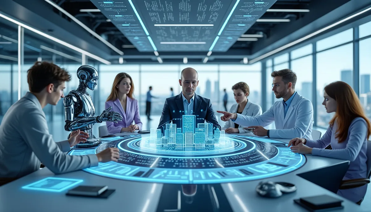 Illustration de la bataille des agents IA : systèmes autonomes coordonnés via protocoles ouverts