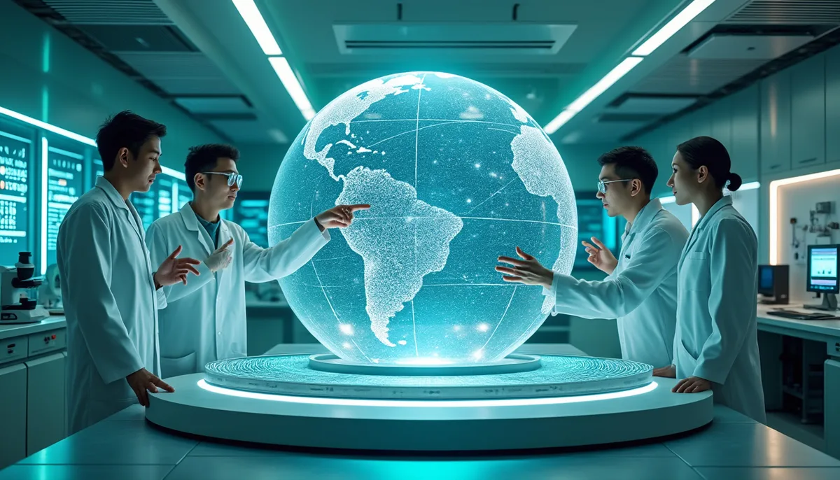 Analystes examinant des courbes de benchmarks de modèles de raisonnement IA sur un tableau de bord