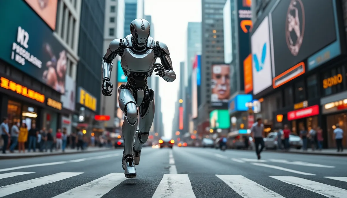 Robot humanoïde en environnement industriel illustrant l'état des lieux de la robotique humanoïde en 2026